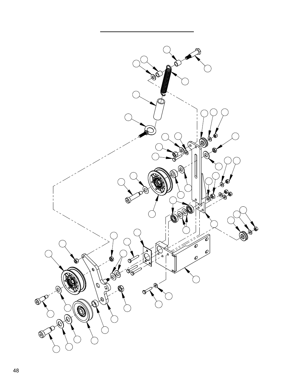 Fan idler assembly | Diamond Products CC4144D (3 Speed) User Manual | Page 48 / 68