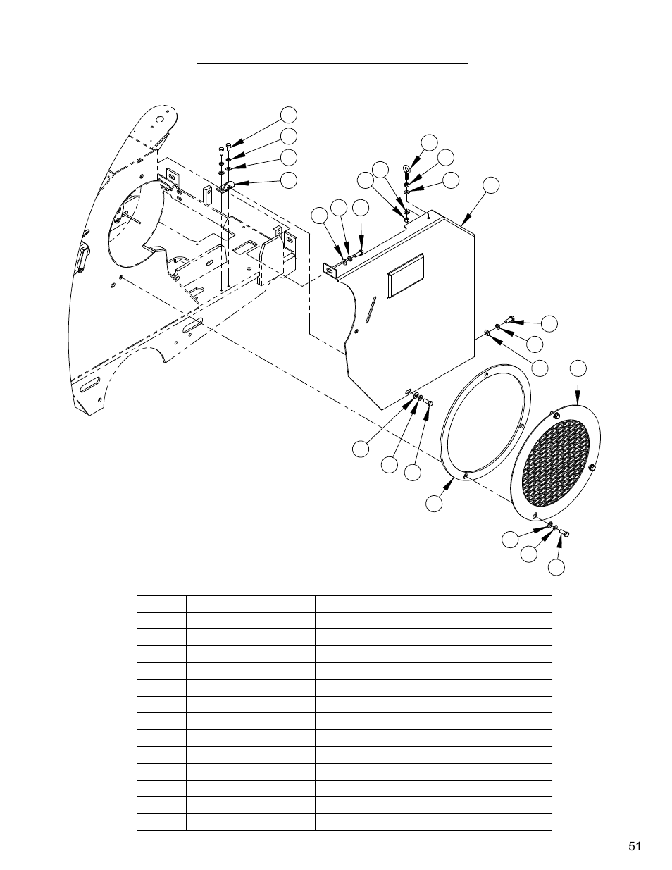 50 right belt guard ass'y, Right belt guard assembly | Diamond Products CC4144D (3 Speed) User Manual | Page 51 / 68
