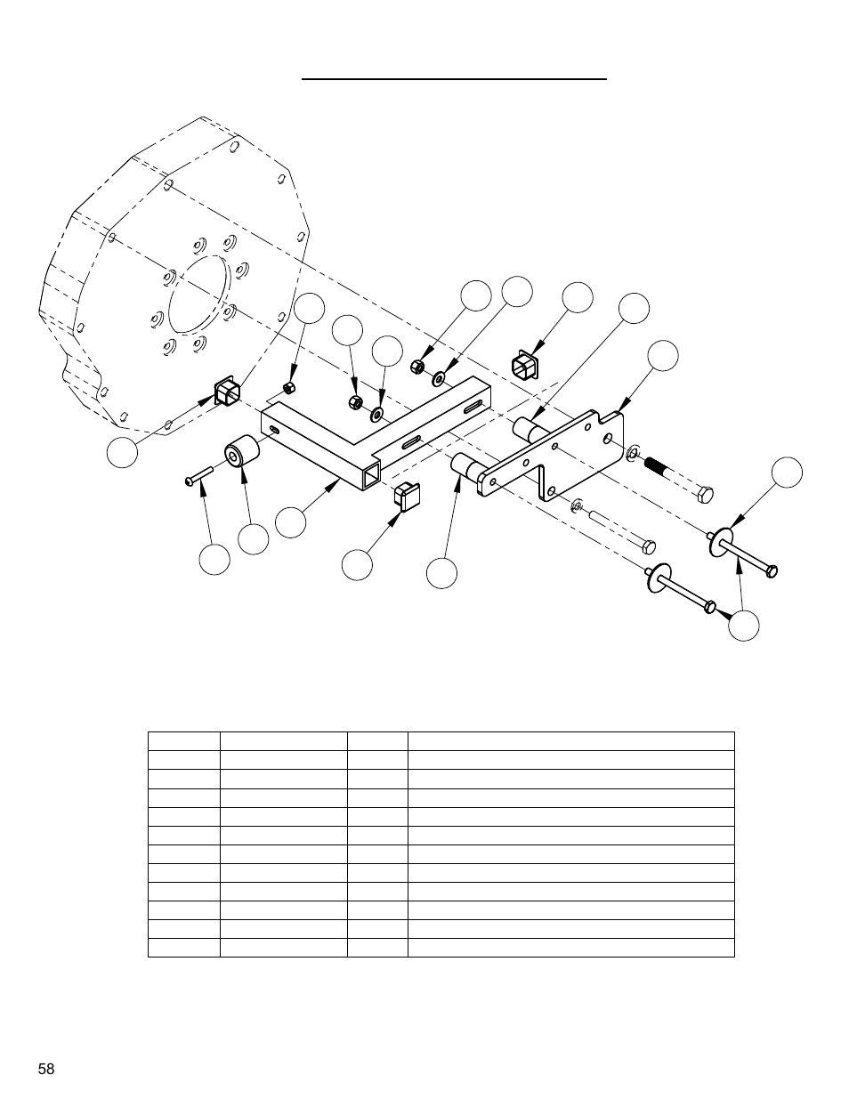 57 pointer stop ass'y, Pointer stop assembly | Diamond Products CC4144D (3 Speed) User Manual | Page 58 / 68