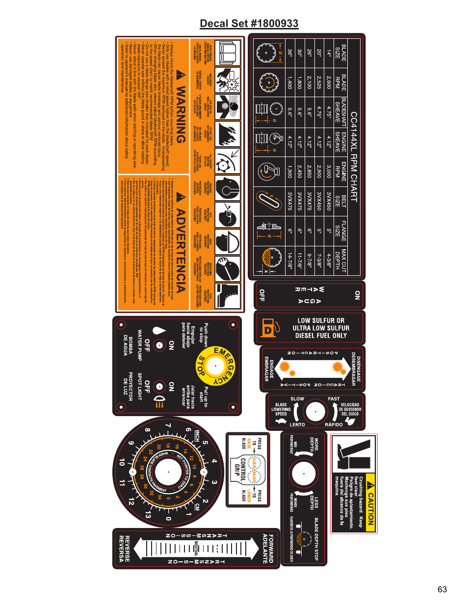 Diamond Products CC4144D (3 Speed) User Manual | Page 63 / 68