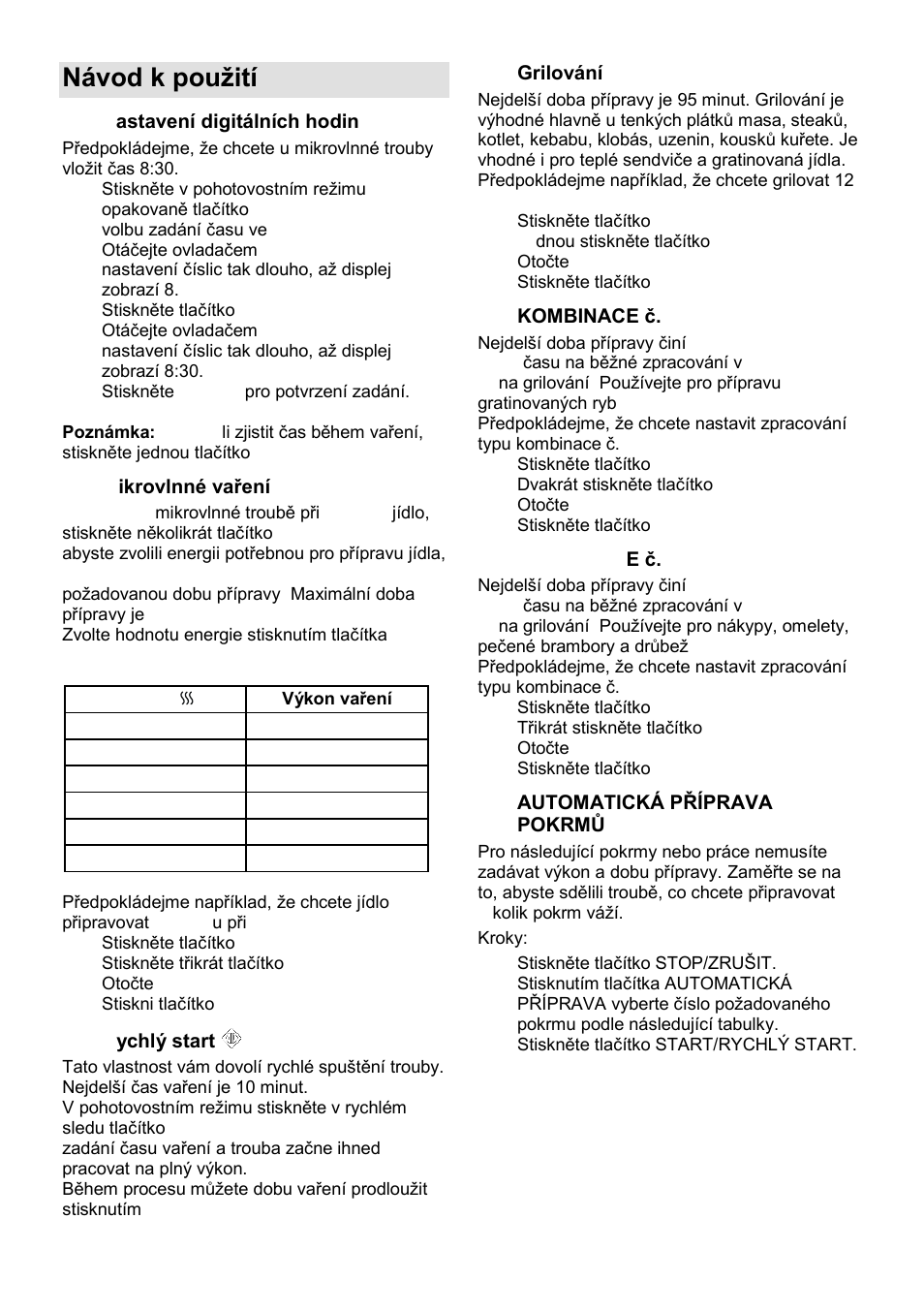 Návod k pouņití | Gorenje MO-20 DCE User Manual | Page 73 / 97