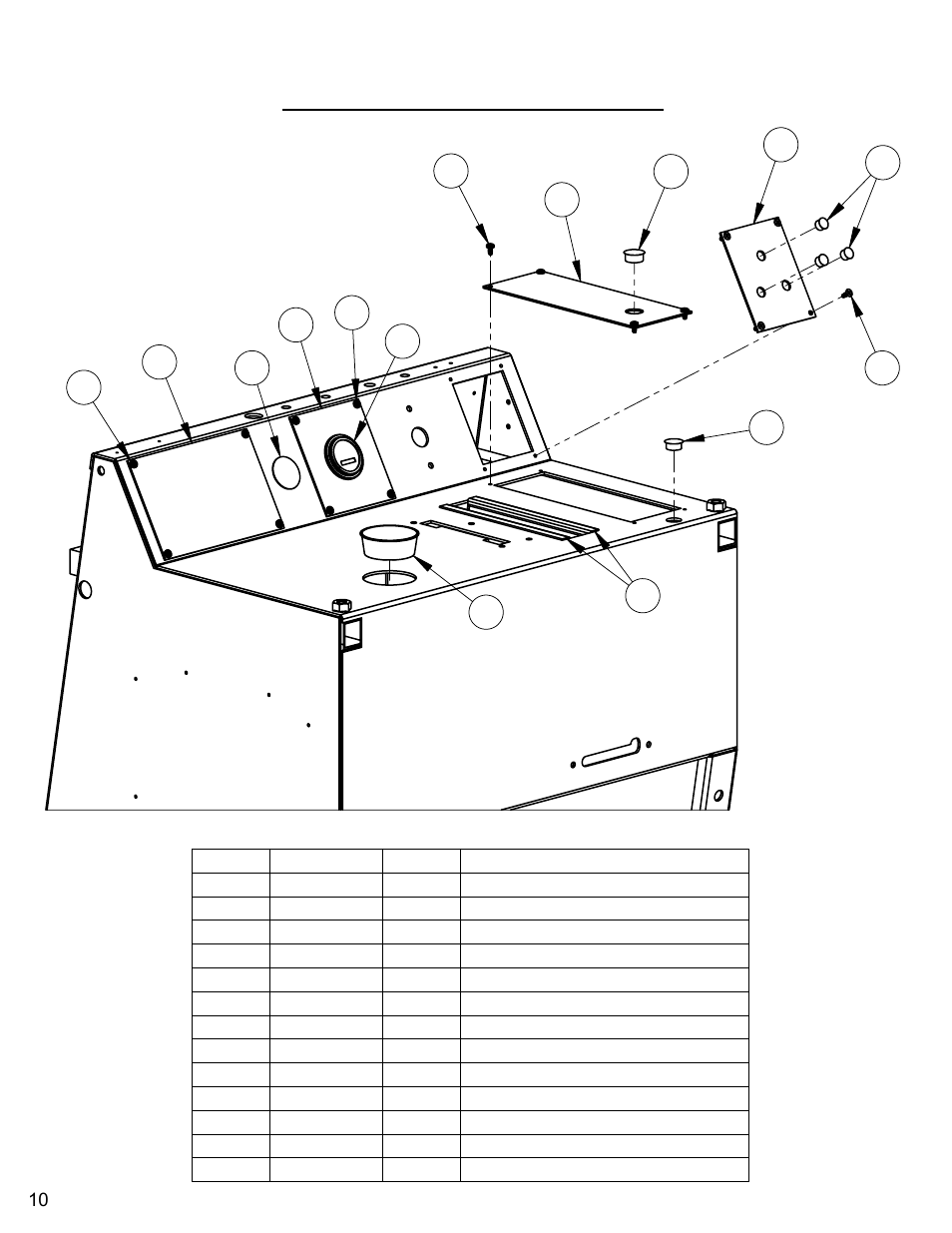 Instrument panel assembly | Diamond Products CC6540E User Manual | Page 10 / 76