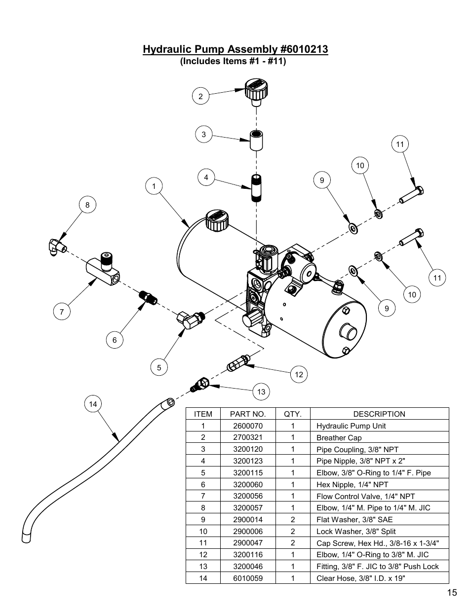 Hydraulic pump assembly | Diamond Products CC6540E User Manual | Page 15 / 76