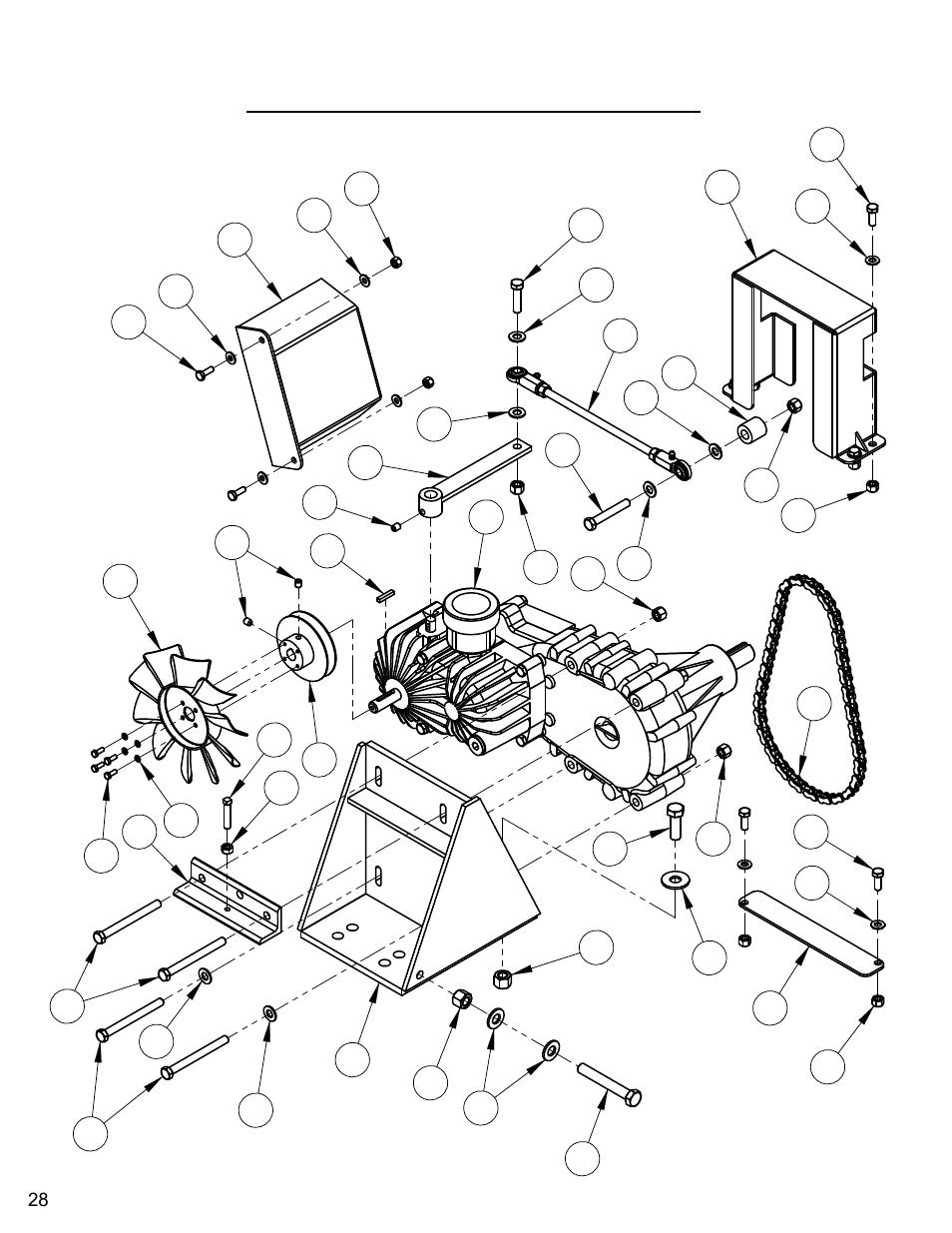 Rear drive assembly (sundstrand) | Diamond Products CC6540E User Manual | Page 28 / 76
