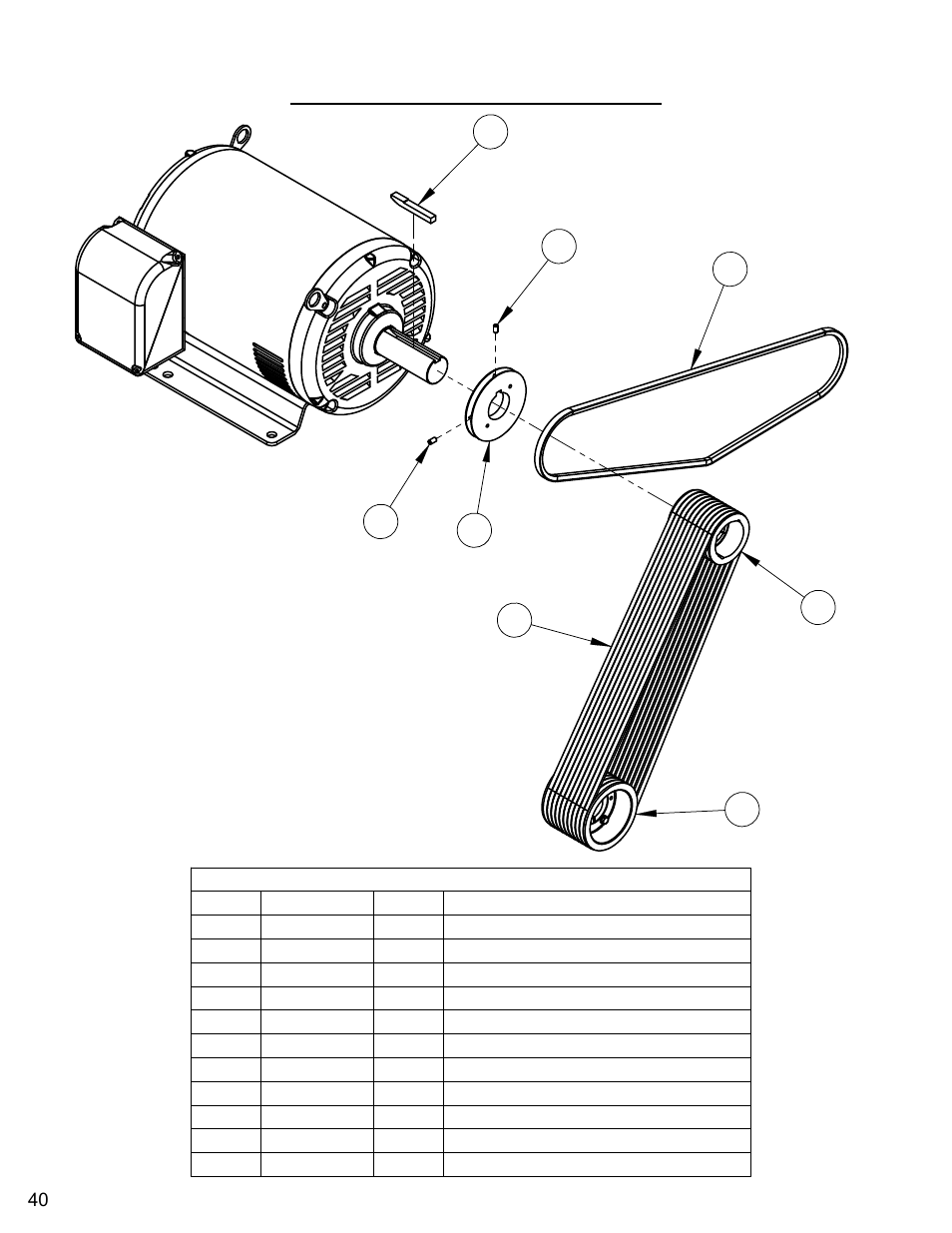 40hp belt drive assembly | Diamond Products CC6540E User Manual | Page 40 / 76