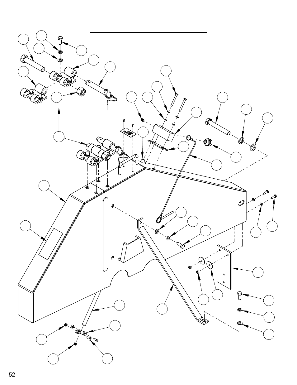 36" blade guard assembly, 36” blade guard assembly | Diamond Products CC6540E User Manual | Page 52 / 76