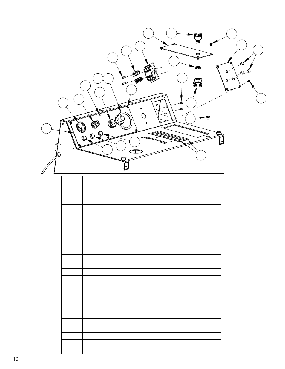 Instrument panel assembly | Diamond Products CC6550XLS User Manual | Page 10 / 76
