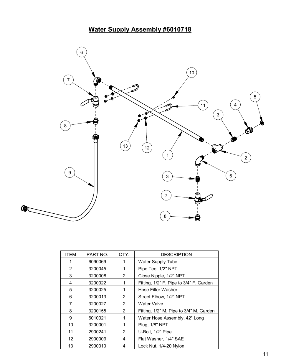 Water supply assembly | Diamond Products CC6550XLS User Manual | Page 11 / 76