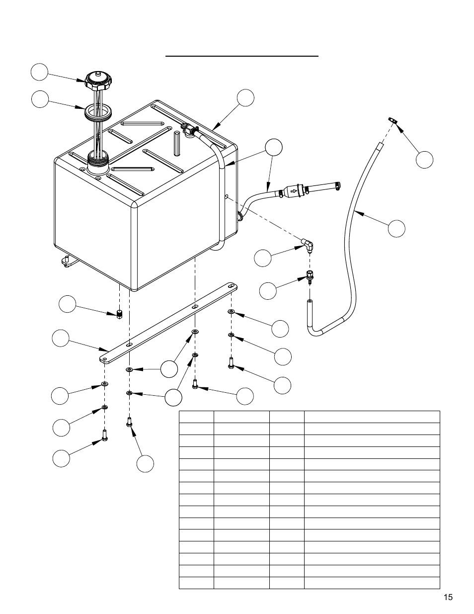 Fuel tank assembly | Diamond Products CC6550XLS User Manual | Page 15 / 76