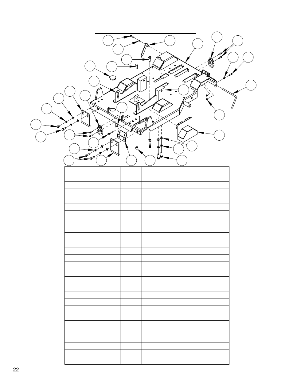 Frame base assembly | Diamond Products CC6550XLS User Manual | Page 22 / 76