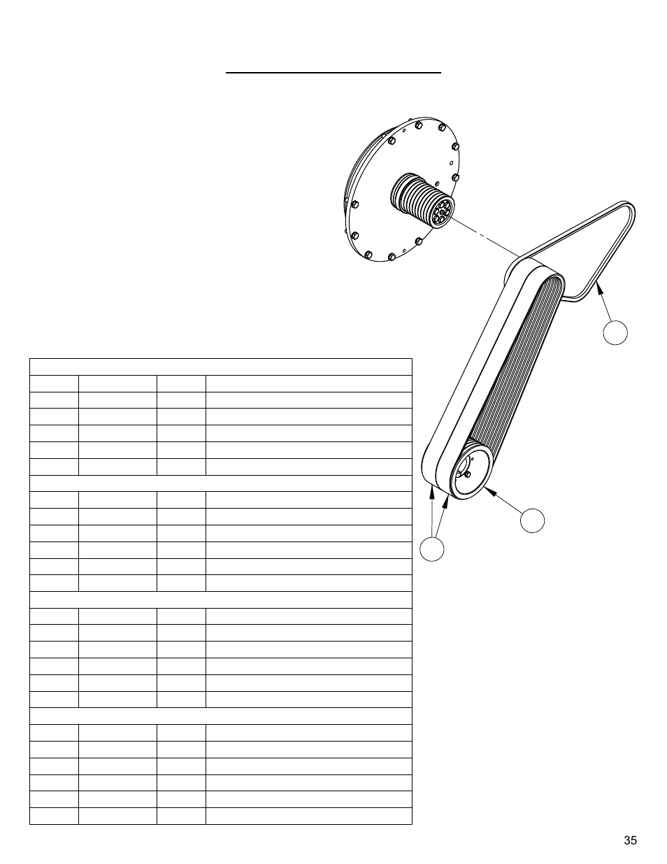 Belt drive assembly | Diamond Products CC6550XLS User Manual | Page 35 / 76