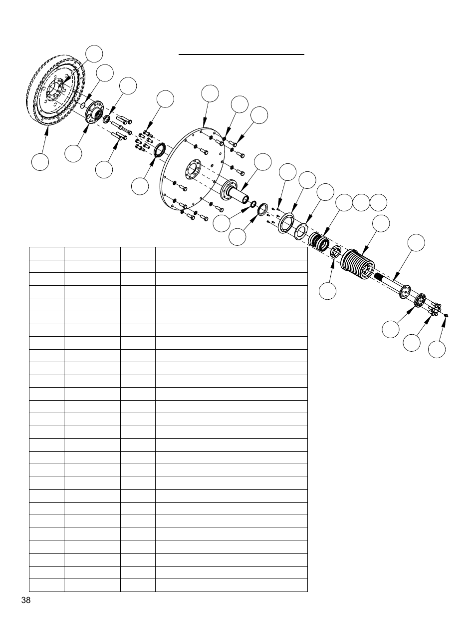 6" pto assembly, Pto assembly | Diamond Products CC6550XLS User Manual | Page 38 / 76