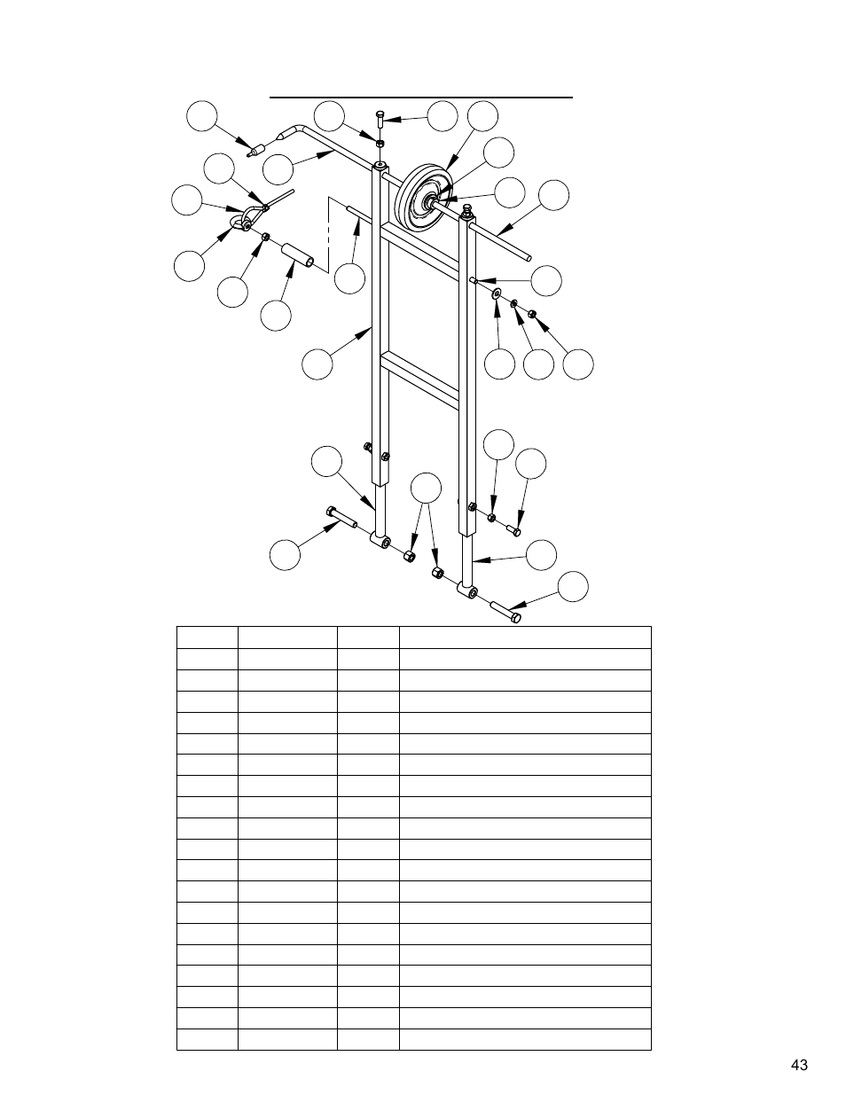 Front pointer assembly | Diamond Products CC6550XLS User Manual | Page 43 / 76