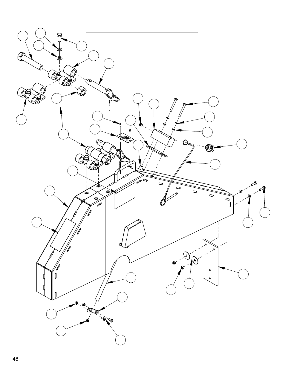 26" blade guard assembly, 26” blade guard assembly | Diamond Products CC6550XLS User Manual | Page 48 / 76