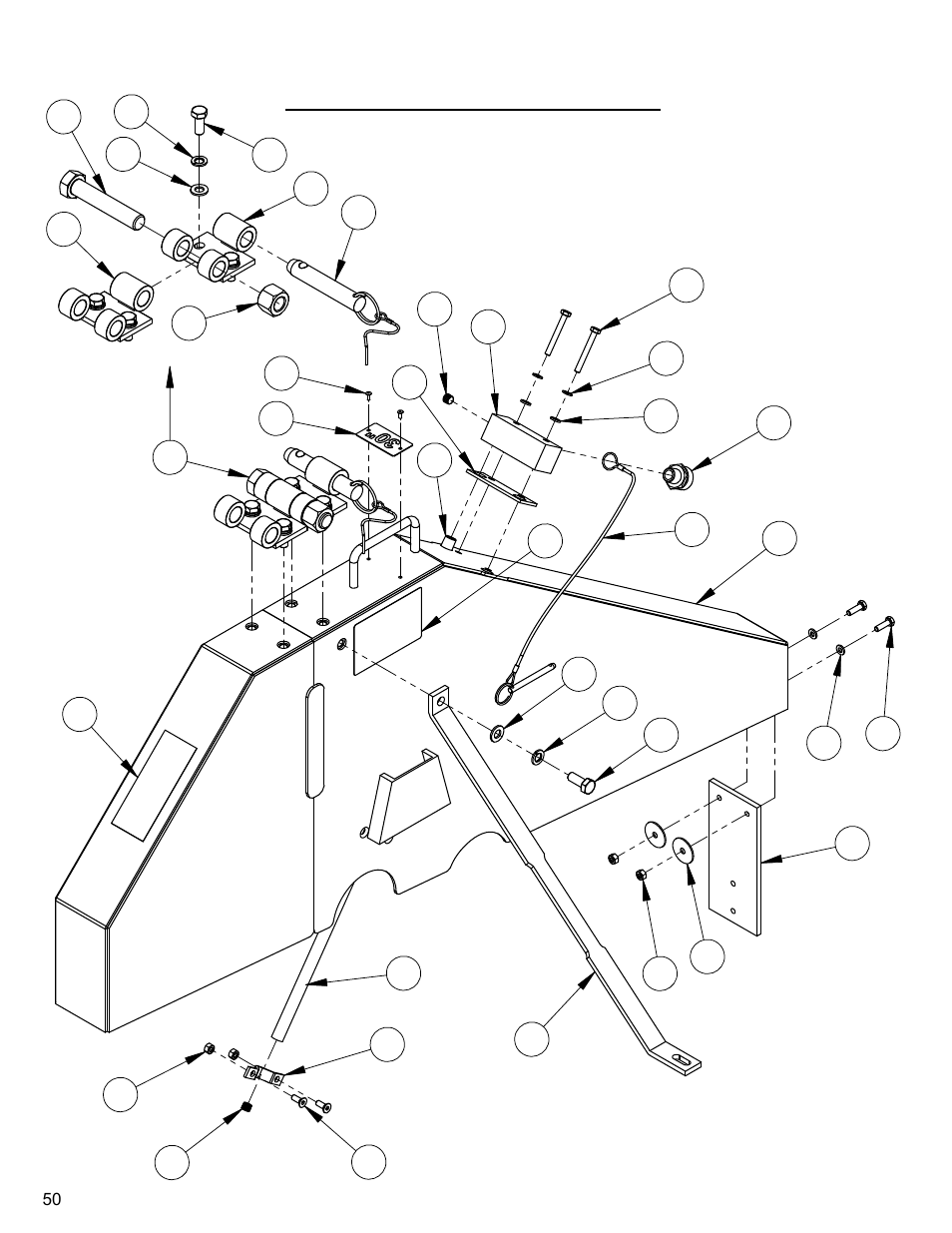 30" blade guard assembly, 30” blade guard assembly | Diamond Products CC6550XLS User Manual | Page 50 / 76