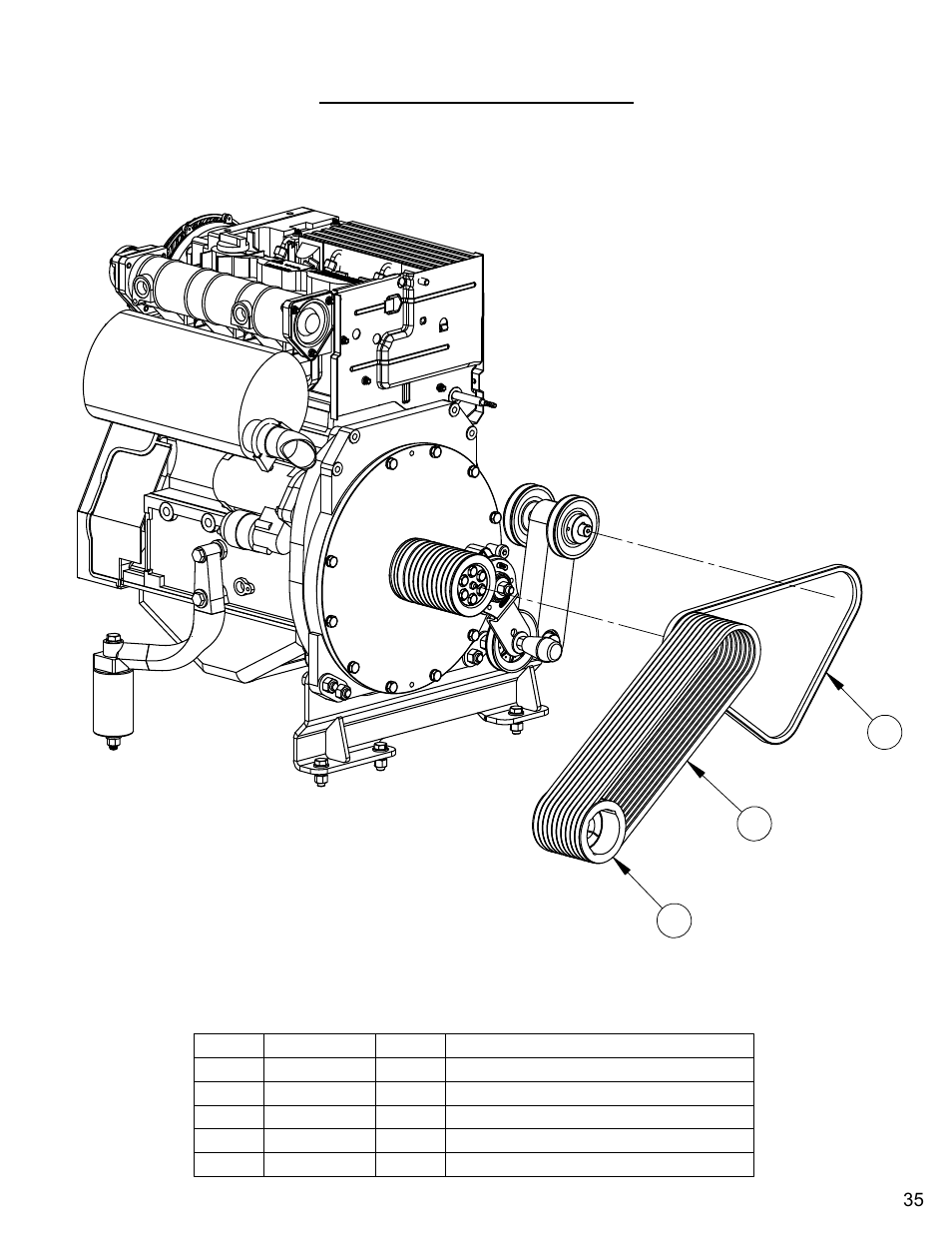 Belt drive assembly | Diamond Products CC6550XLS-3 Speed User Manual | Page 35 / 72