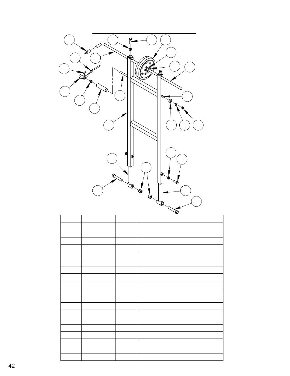 Front pointer assembly | Diamond Products CC6550XLS-3 Speed User Manual | Page 42 / 72