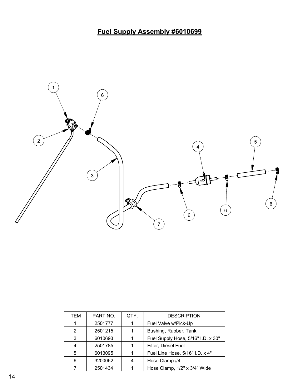 Fuel supply assembly | Diamond Products CC6560XLS User Manual | Page 14 / 88