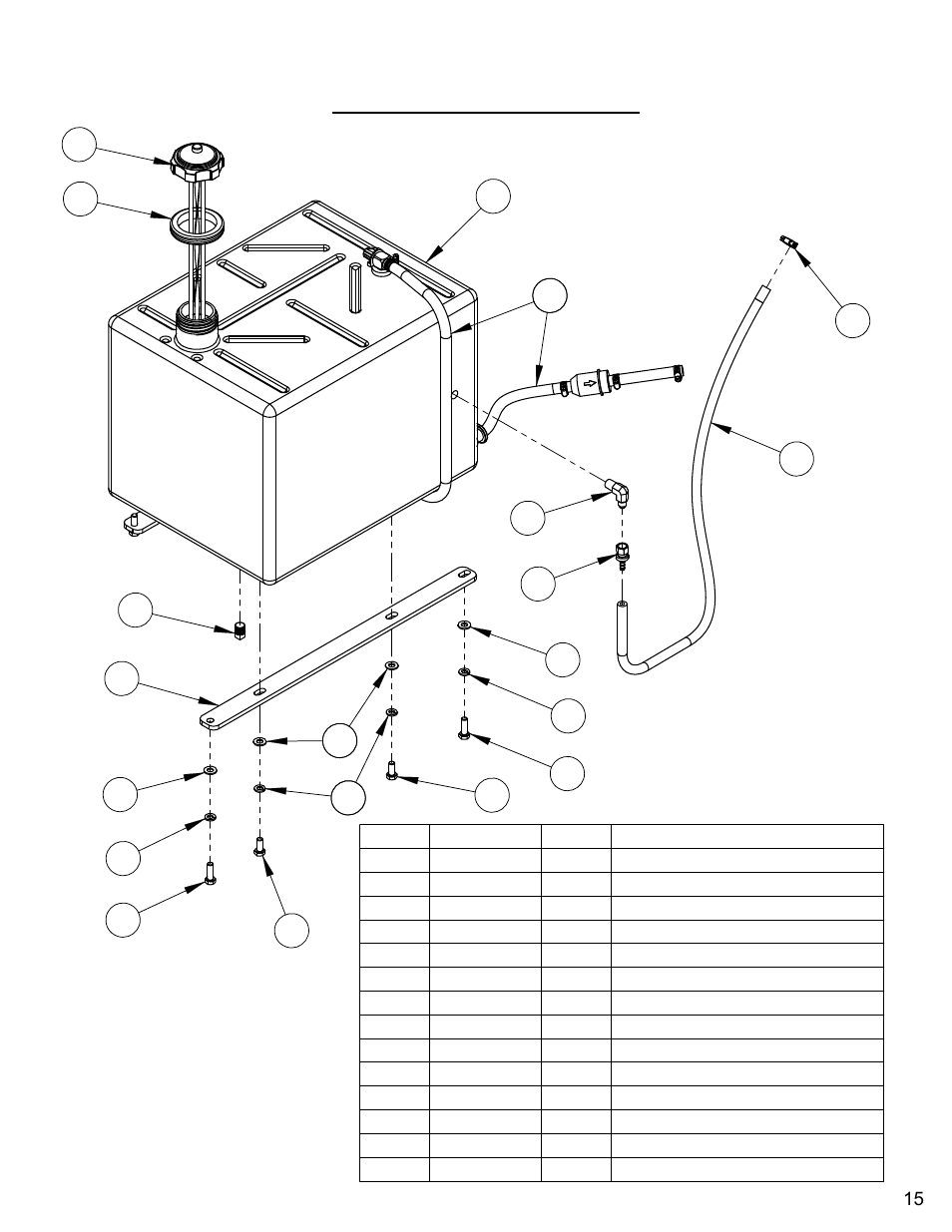Fuel tank assembly | Diamond Products CC6560XLS User Manual | Page 15 / 88