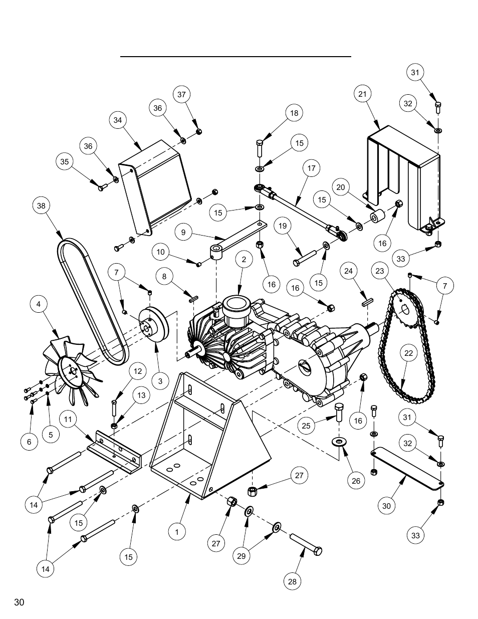 Rear drive assembly (sundstrand) | Diamond Products CC6560XLS User Manual | Page 30 / 88