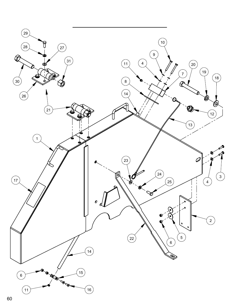 42" blade guard assembly, 42” blade guard assembly | Diamond Products CC6560XLT User Manual | Page 60 / 76