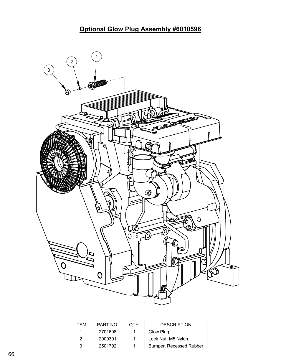 Optional glow plug assembly | Diamond Products CC6560XLT User Manual | Page 66 / 76