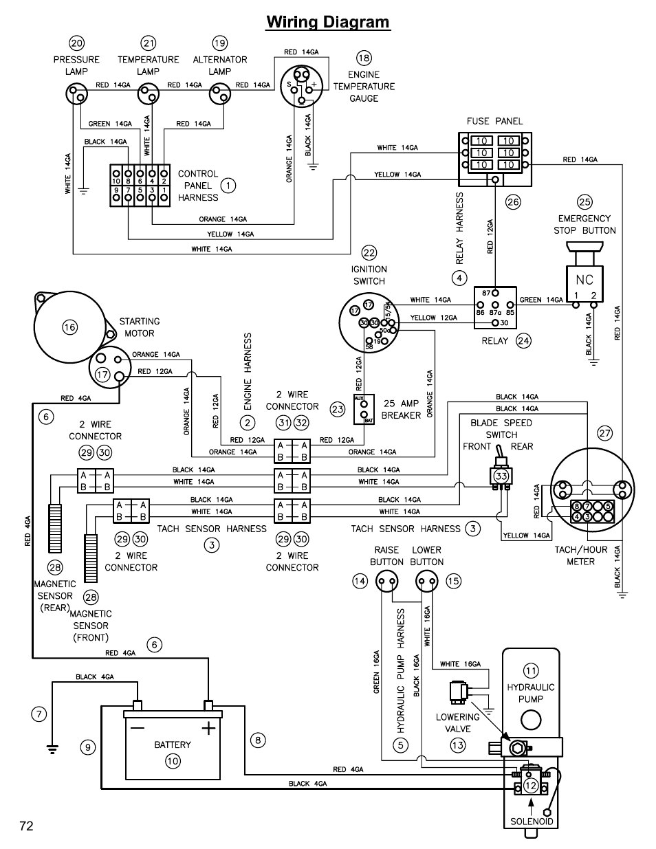 Wiring diagram | Diamond Products CC6560XLT User Manual | Page 72 / 76