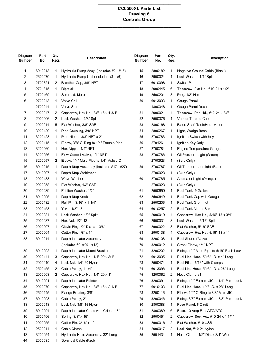 Drawing 6 | Diamond Products CC6560XLJ User Manual | Page 17 / 28