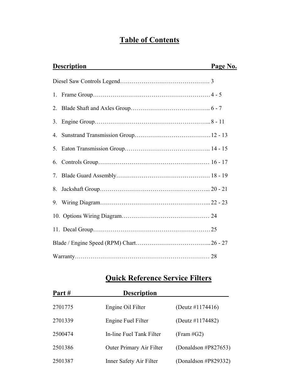 Diamond Products CC6560XLJ User Manual | Page 2 / 28