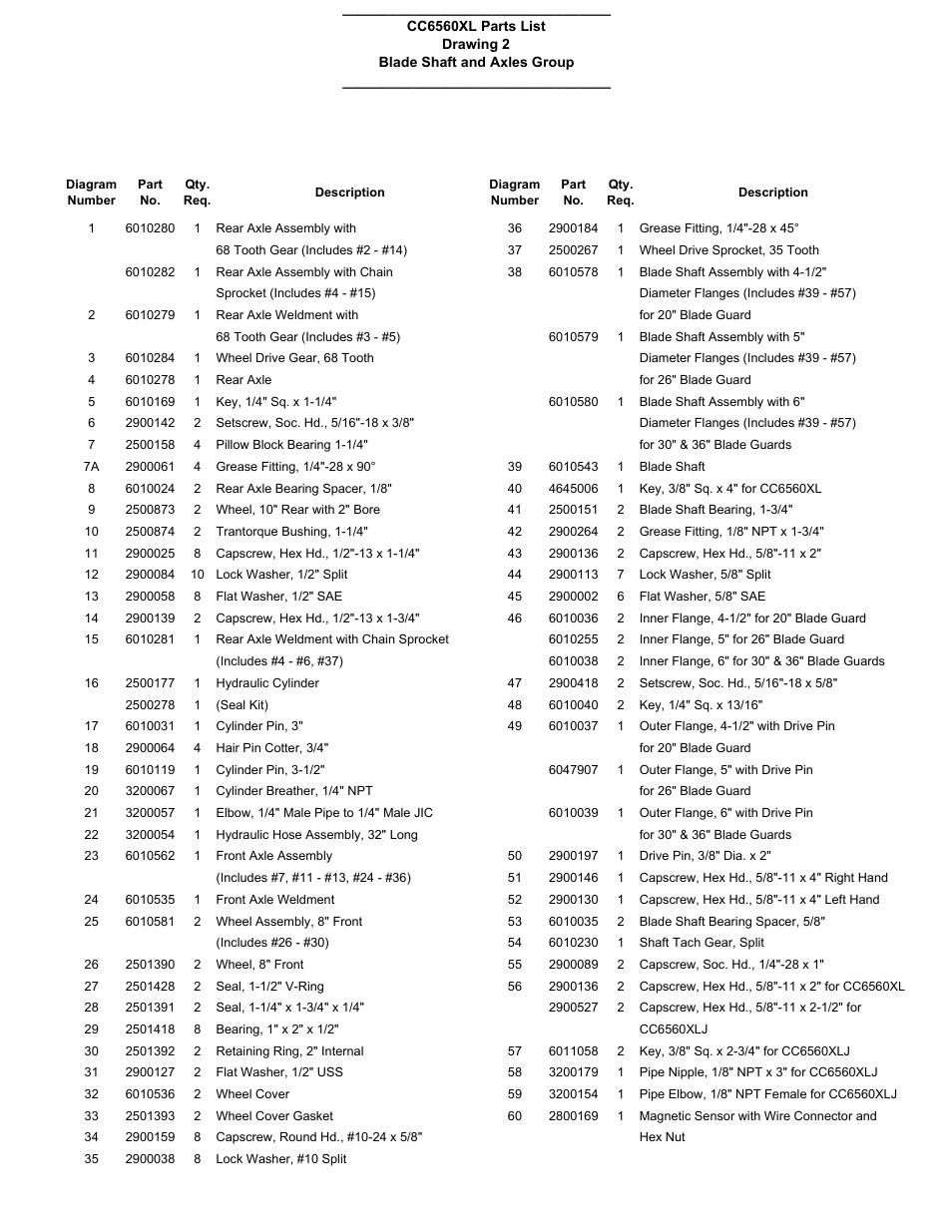 Drawing 2 | Diamond Products CC6560XLJ User Manual | Page 7 / 28