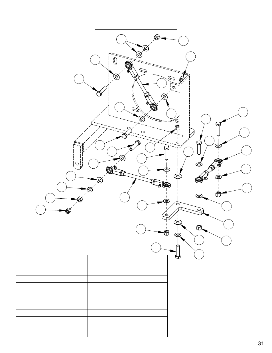 Linkage assembly | Diamond Products CC6566 User Manual | Page 31 / 84