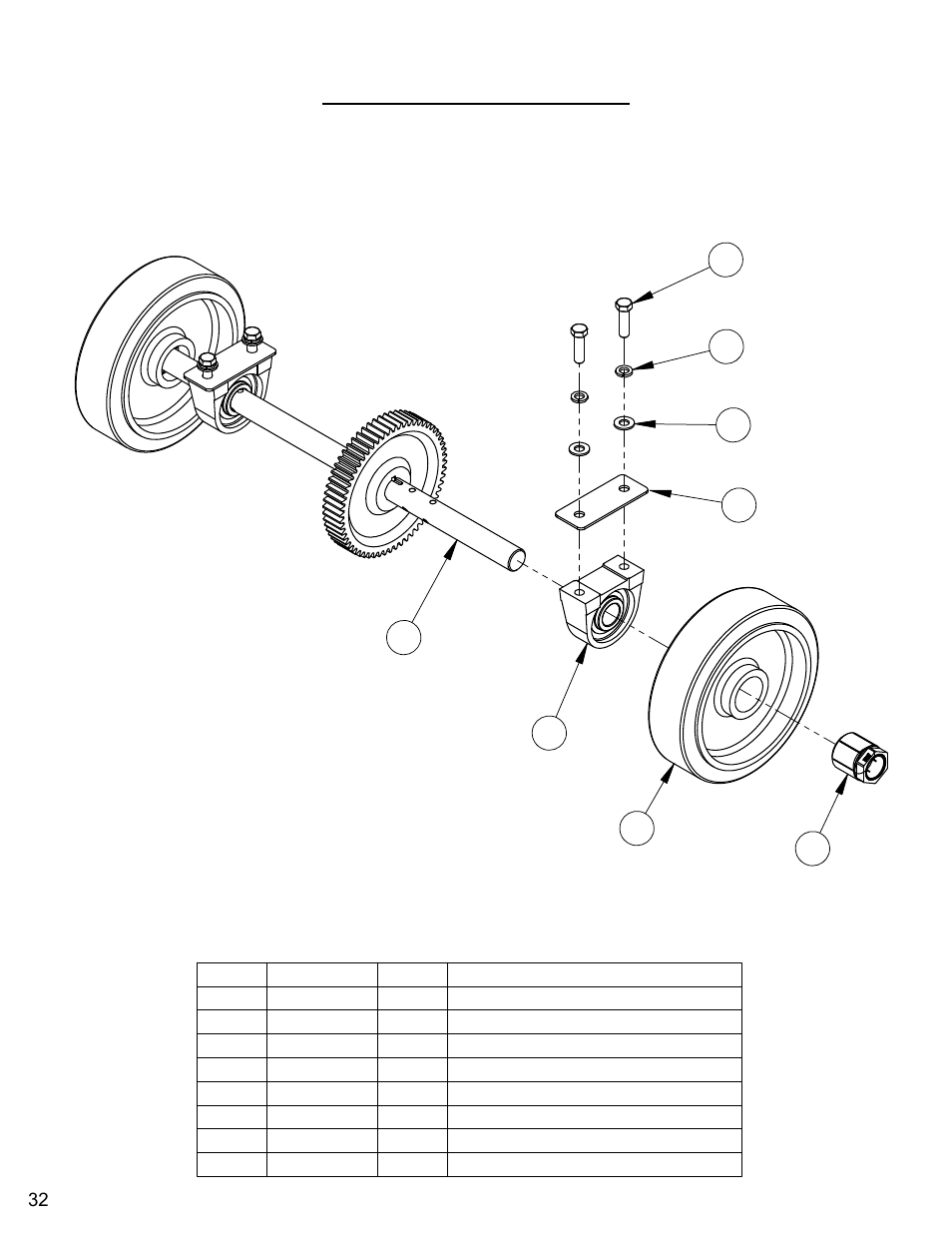 Rear axle assembly | Diamond Products CC6566 User Manual | Page 32 / 84