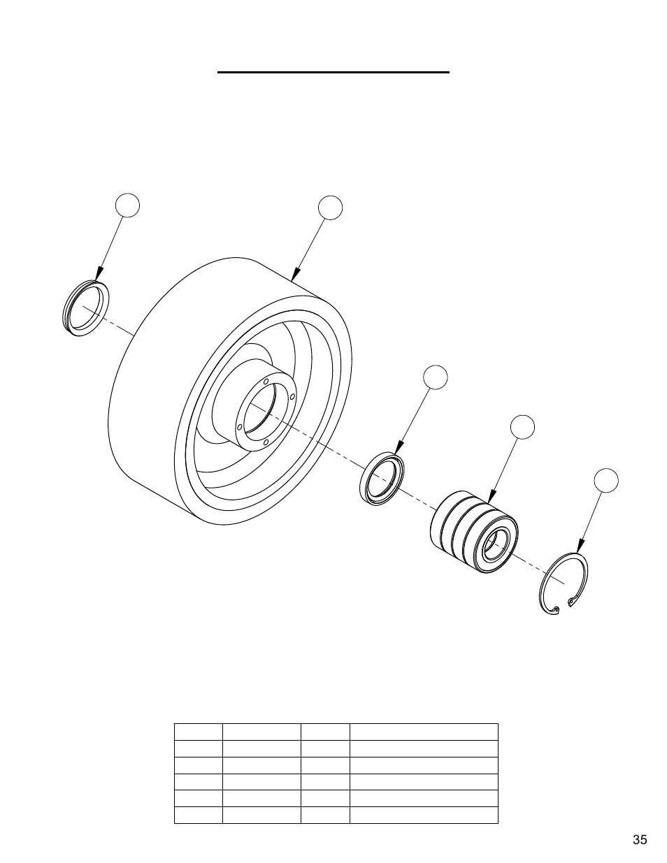 Front wheel assembly | Diamond Products CC6566 User Manual | Page 35 / 84