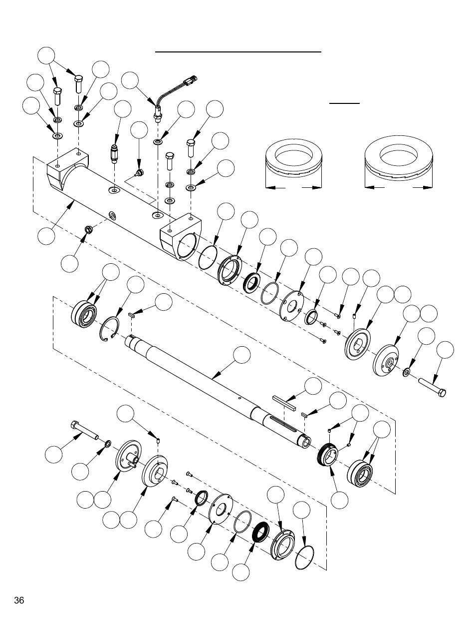 Blade shaft assembly | Diamond Products CC6566 User Manual | Page 36 / 84