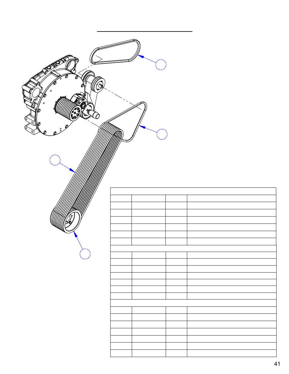 Belt drive assembly | Diamond Products CC6566 User Manual | Page 41 / 84