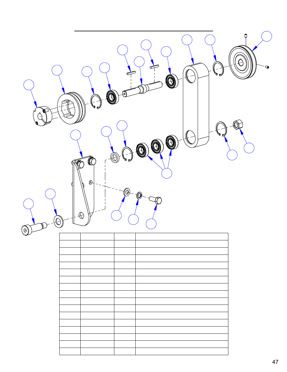 Transmission jackshaft assembly | Diamond Products CC6566 User Manual | Page 47 / 84