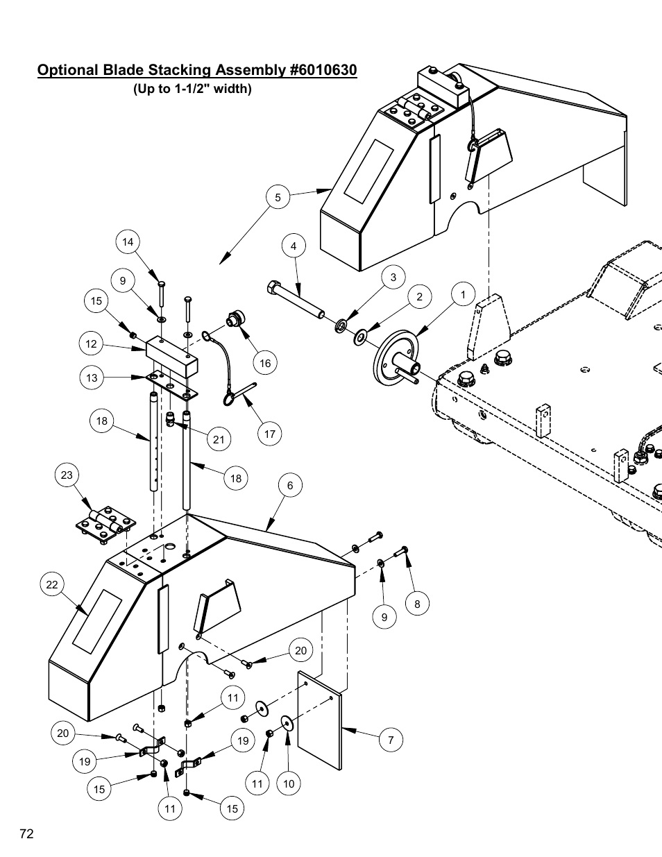 Optional blade stacking assembly | Diamond Products CC6566 User Manual | Page 72 / 84
