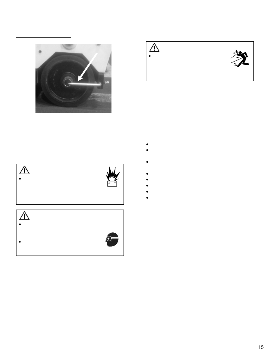 Adjusting the rear pointers, Battery, Diamond blades | Inspecting the blade | Diamond Products CC6566 User Manual | Page 15 / 48
