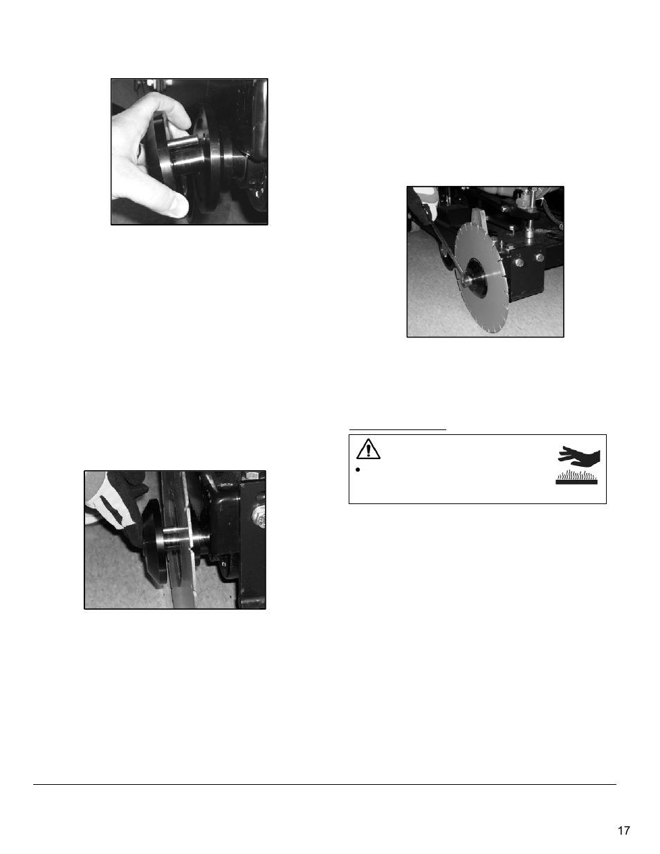 Removing the blade | Diamond Products CC6566 User Manual | Page 17 / 48