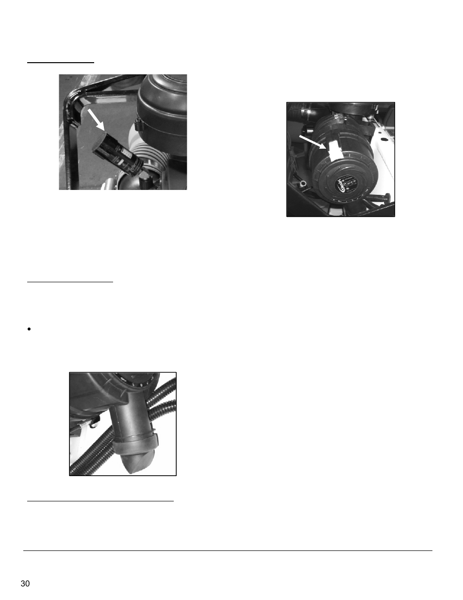 Restriction indicator, Rubber dust ejector boot, Cleaning/replacing the outer primary filter | Diamond Products CC6566 User Manual | Page 30 / 48