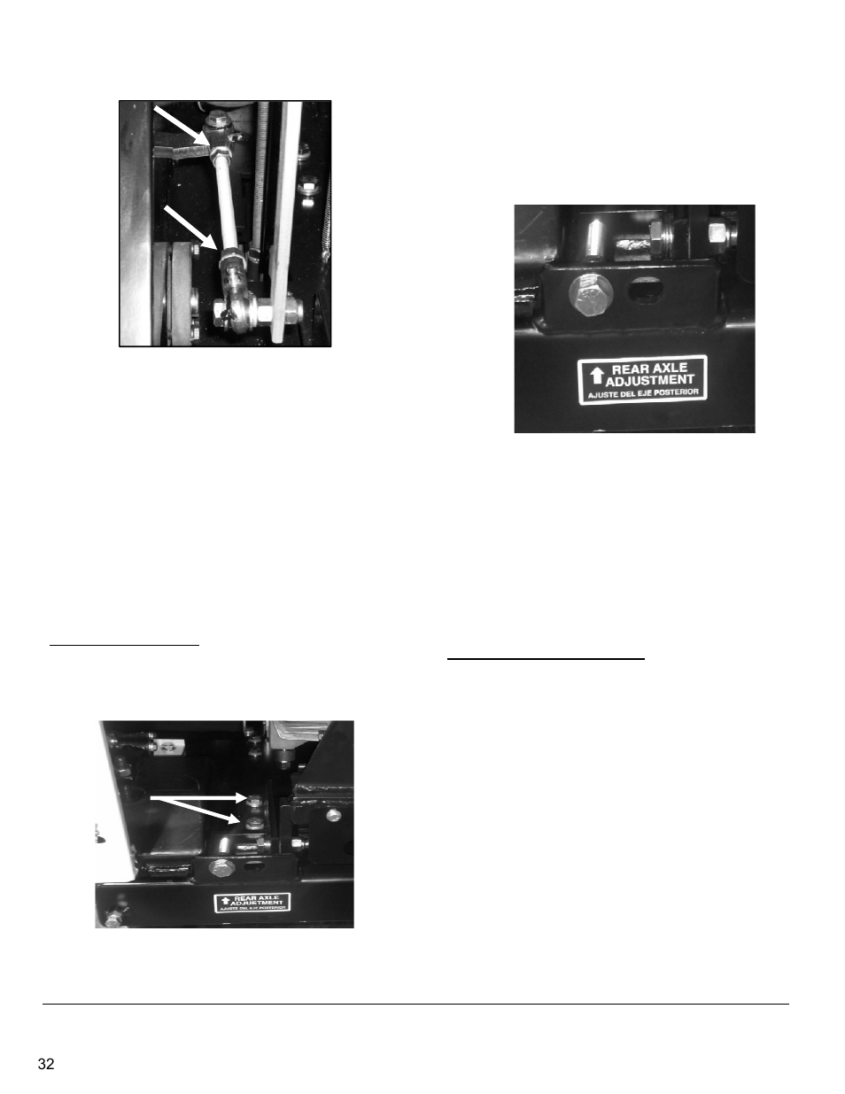 Drive alignment, Adjusting the rear drive, Oil bath blade shaft /oil expansion tank | Changing the oil - single speed | Diamond Products CC6566 User Manual | Page 32 / 48