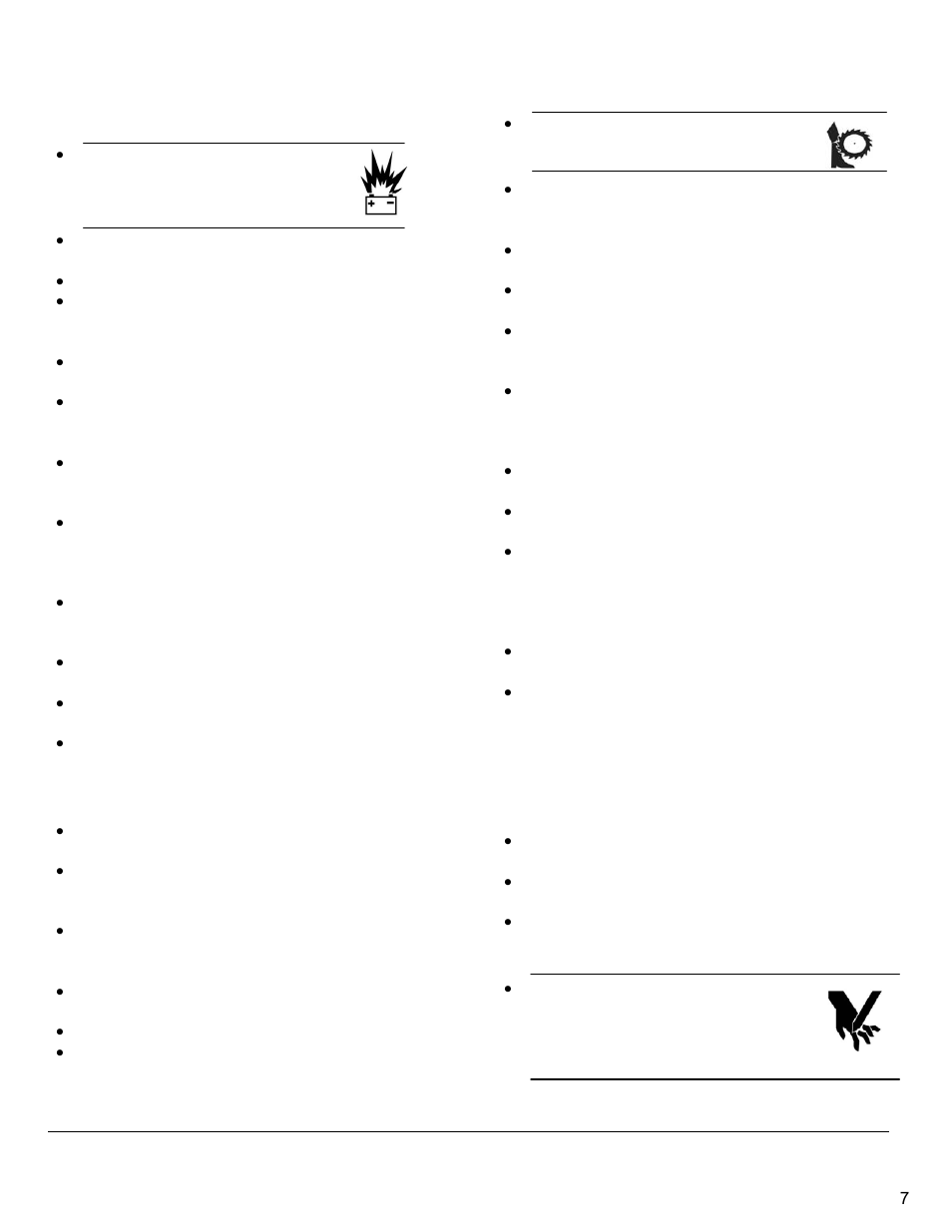 Battery and electrical safety, Blade safety, Blade guard safety | Diamond Products CC6566 User Manual | Page 7 / 48
