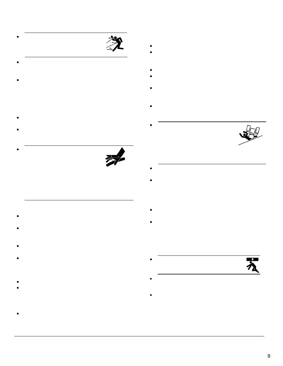 Hydraulic safety, Belt safety, Transmission safety | Transporting safety, Lifting safety | Diamond Products CC6566 User Manual | Page 9 / 48