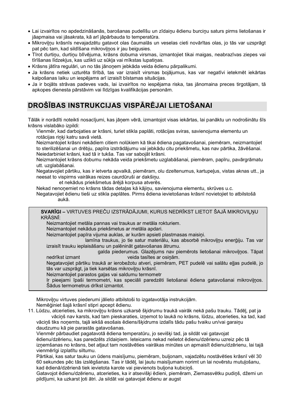 Drońības instrukcijas vispārējai lietońanai | Gorenje GMO-20 DGS User Manual | Page 133 / 148