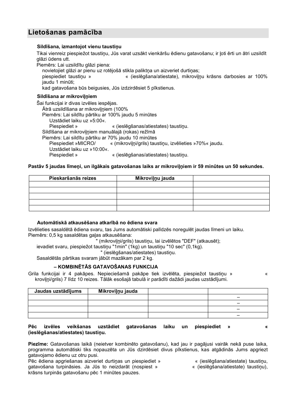 Lietońanas pamācība | Gorenje GMO-20 DGS User Manual | Page 135 / 148