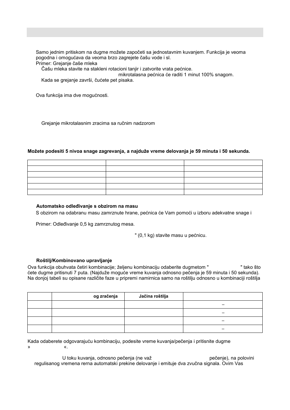 Uputstva za rukovanje | Gorenje GMO-20 DGS User Manual | Page 20 / 148