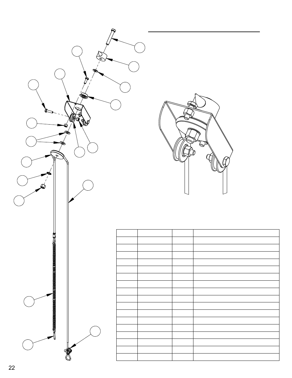 Depth indicator assembly | Diamond Products CC6566-3 speed User Manual | Page 22 / 80