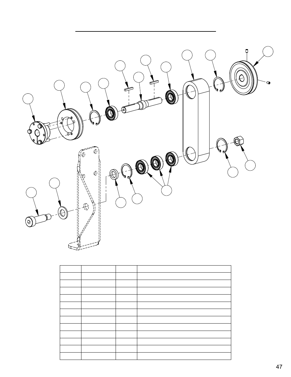 Transmission jackshaft assembly | Diamond Products CC6566-3 speed User Manual | Page 47 / 80