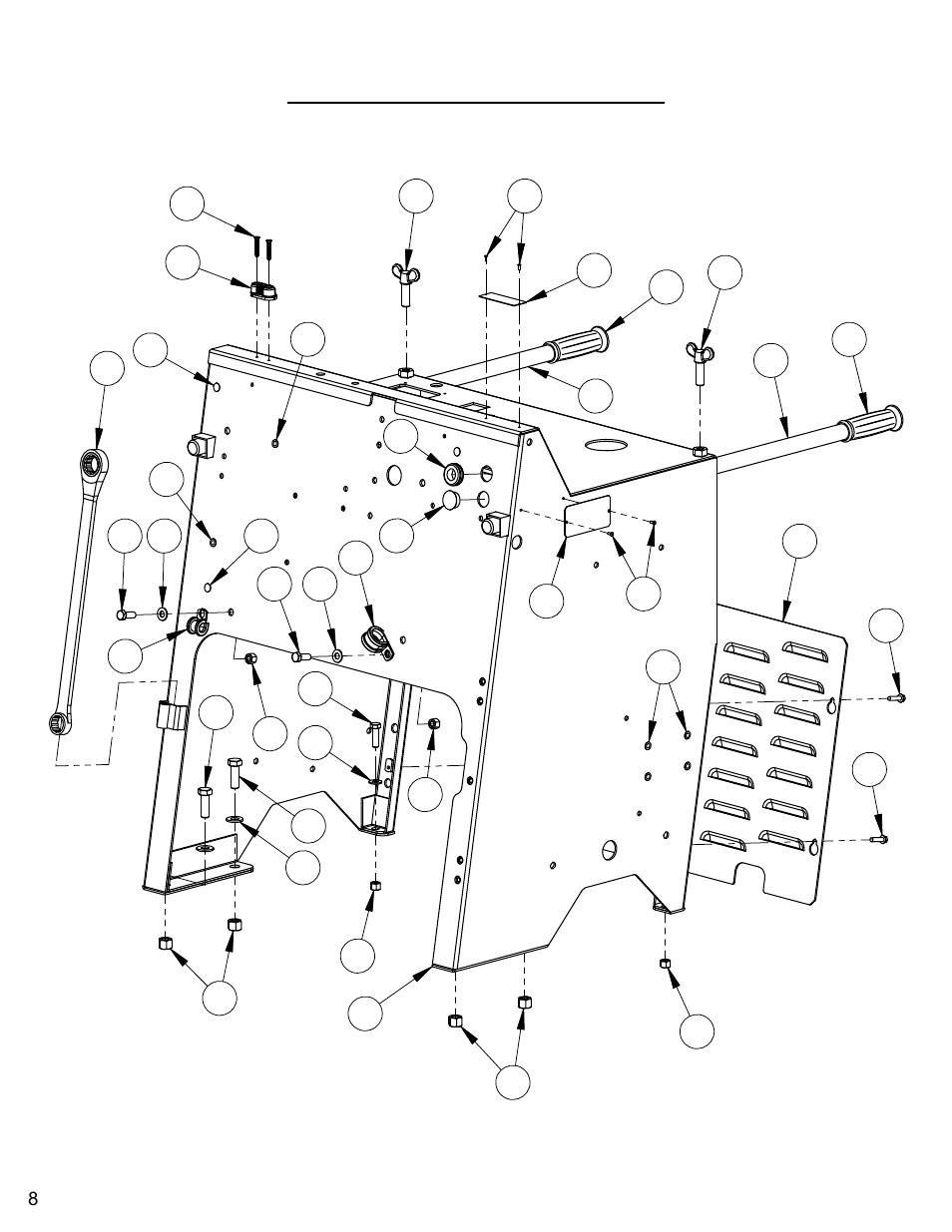 Frame upright assembly | Diamond Products CC6566-3 speed User Manual | Page 8 / 80