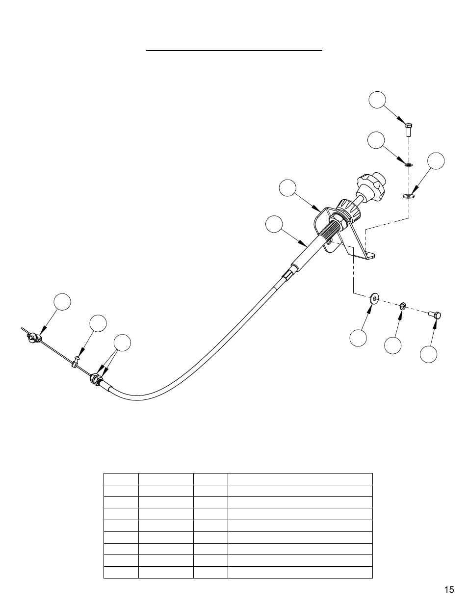 Throttle cable assembly | Diamond Products CC7070 User Manual | Page 15 / 88